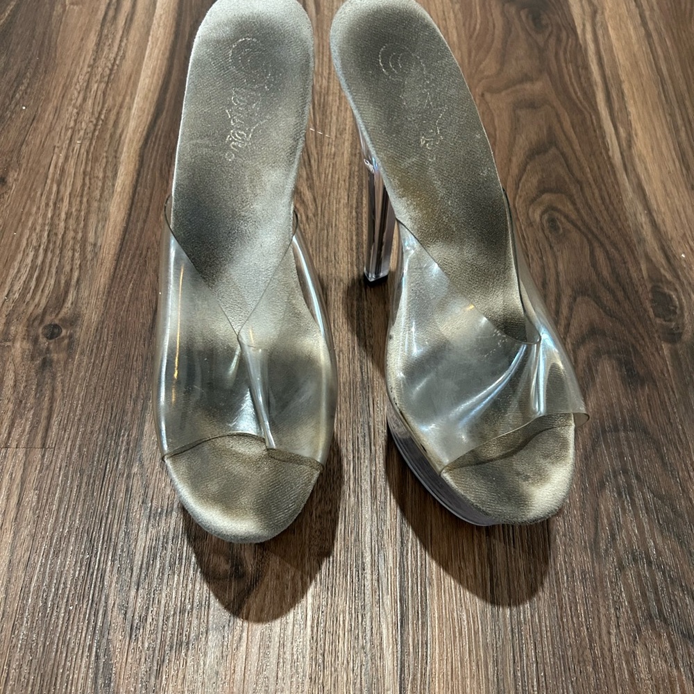 Transparent Pleaser Women's Heels size 10